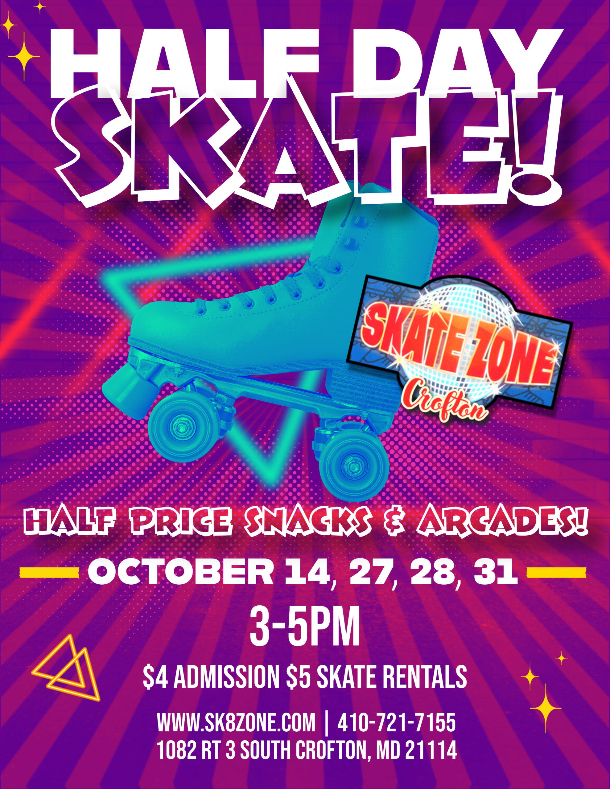 OCT Half Day Skates 2025 Flyer CROFTON